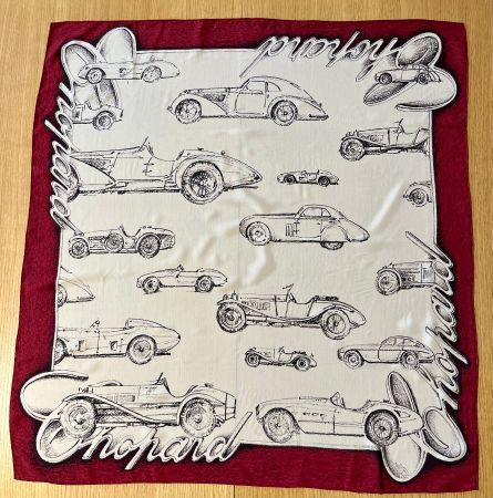 Foulard Chopard thème voitures – carré de soie