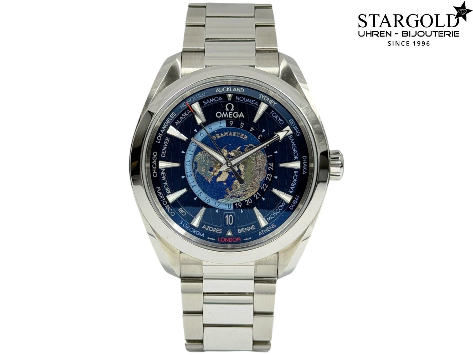 Omega Orologi: Omega Seamaster Aqua Terra Worldtimer - 220.10.43.22.03.001 – Usato da Zürich venduto da Stargold-Uhren