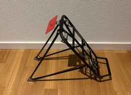 Pletscher Gepäckträger – Swiss Made, 30 kg, schwarz/silber
