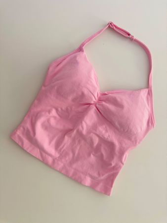 Pink Halterneck Top Size S New