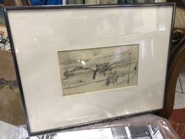 Theo Glinz Skizze „Bei Arbia Juli 1914“ Legat Gemeinde Horn