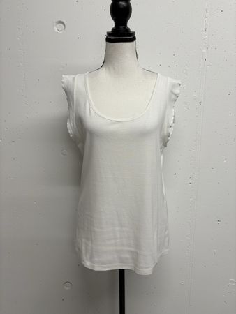 Marc Cain Top weiss Gr. 44 Baumwolle Shirt