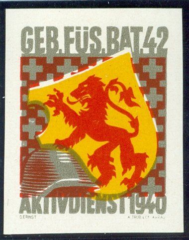 Tous les timbres: Geb Füs Bat 42 – D'occasion à Zürich par yago-rot