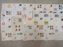 Sammlung Ersttagsbriefe Schweiz verschiedene Jahrgänge ge...