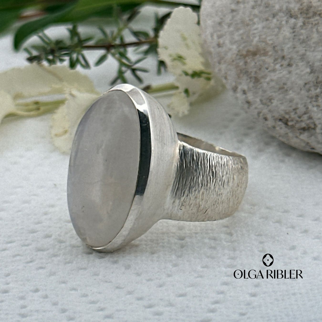 Olga Ribler Bagues: Mondstein Silber Ring 925 Grösse 58 – Neuf (Voir description) à Luzern par Schmuckoutlet 2