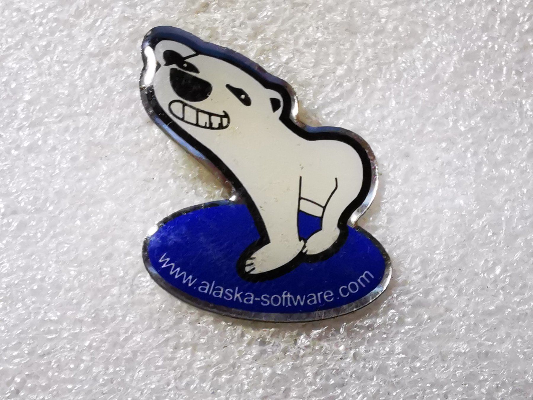 Placchette & Badge: Ansteckpin 85: Alaska Software – Usato da Oppligen venduto da Pin-Fall-Shop