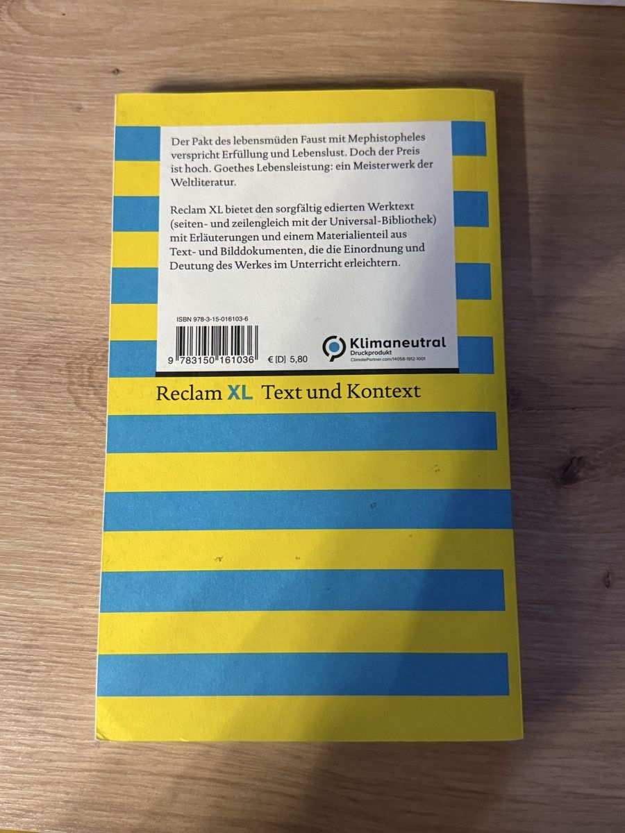 Bücher: Faust Teil 1 - Goethe – Gebraucht aus Jegenstorf von en_pir06 1