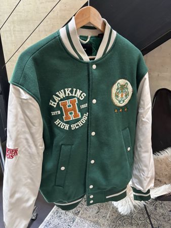 H&M Bomber Jacket Hawkins High School Stranger Things Green 