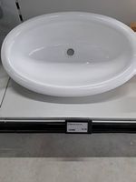Einlegemulde Comet oval 380 x 200 x 150 mm Farbe weiß glänze