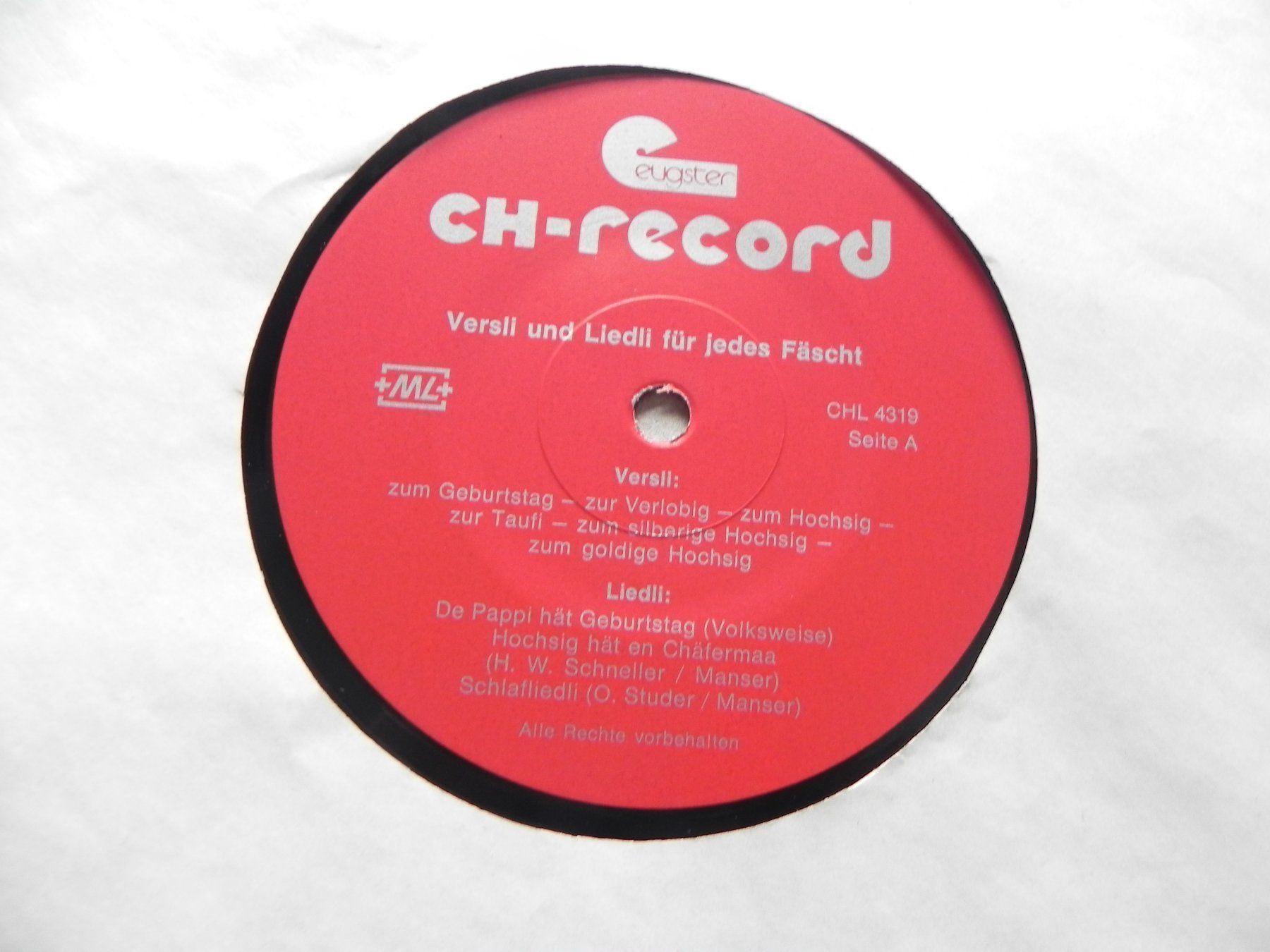 Dischi in vinile: LP Kinder Versli und Lieder Feste 1975 – Usato da Siebnen venduto da krimsie 3