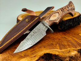 Top 1A Damast Messer Knife echter Faltenstahl handgeschlagen