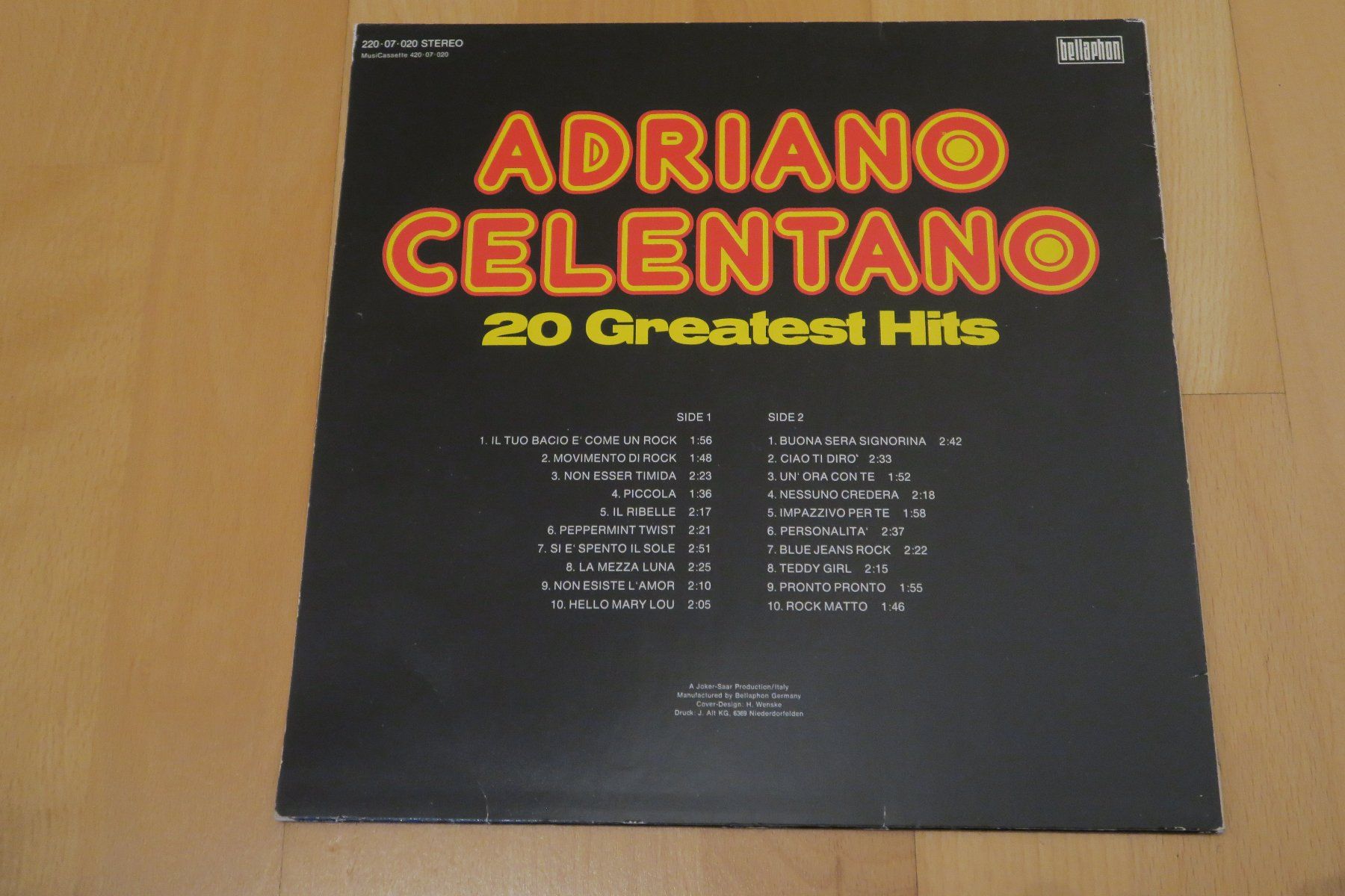 Schallplatten: Adriano Celentano – 20 Greatest Hits – Gebraucht aus Thun von Karibu70 1