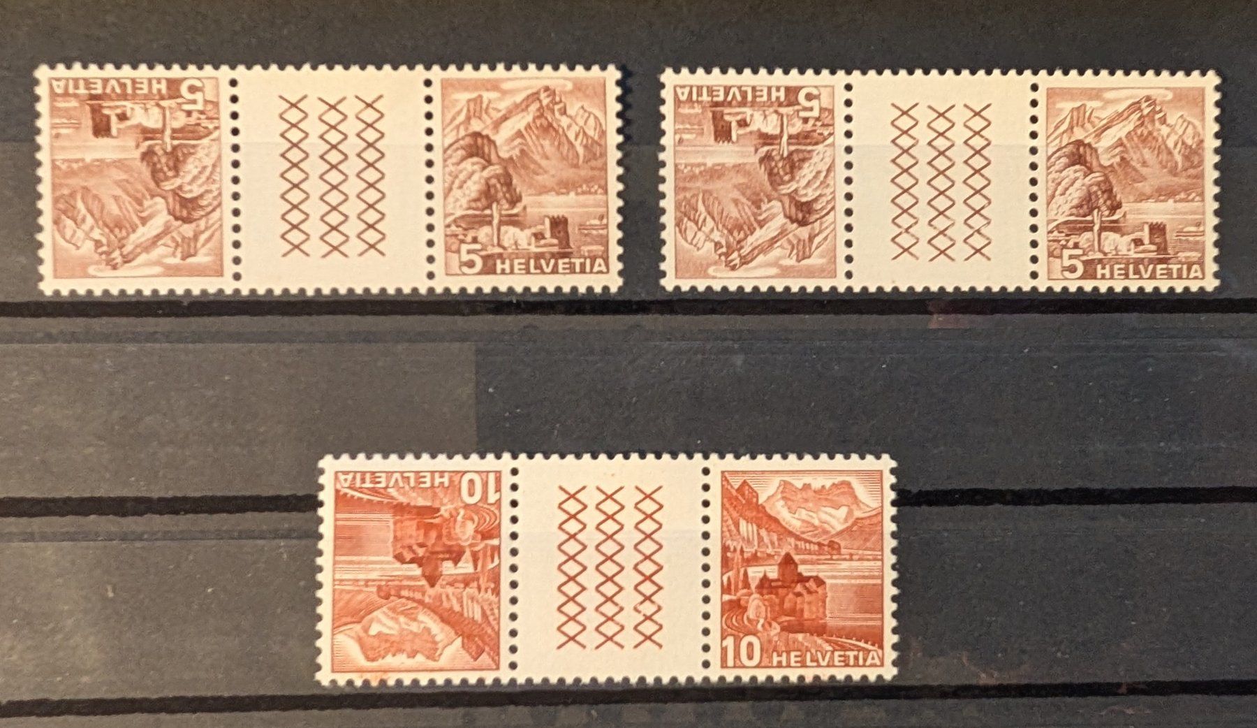 Alle Briefmarken: Zwischensteg 2x S57 + S55 – Neu (gemäss Beschreibung) aus Allschwil von odracir_philipp