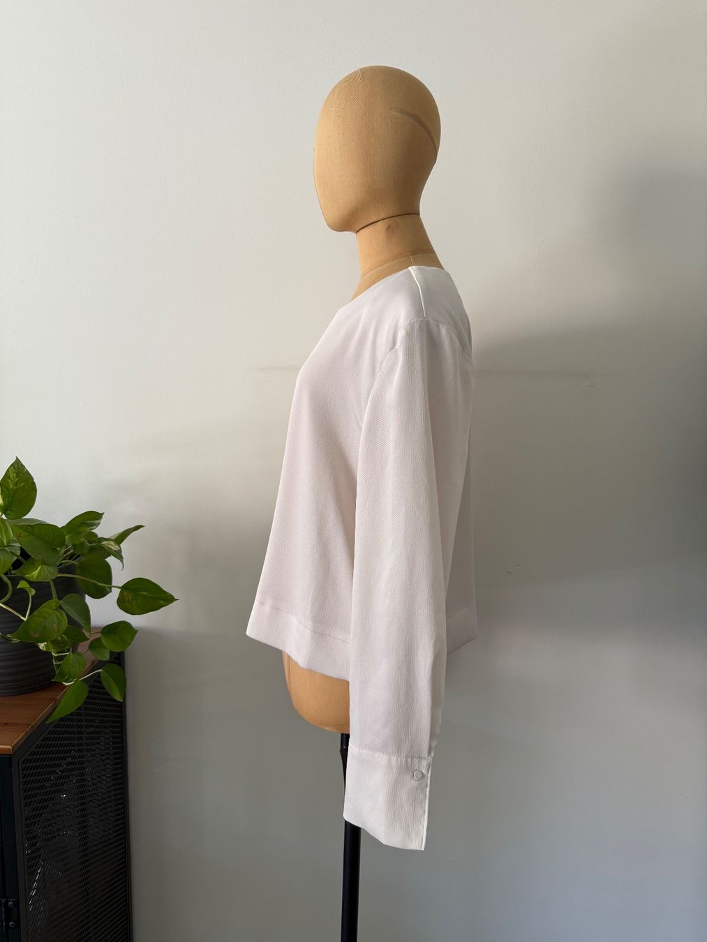 H&M Camicette: H&M Bluse Creme M Schulterpolster Elegant Langarm – Usato da Lugano venduto da rebecca.wardrobe 6