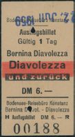 GR Berninabahn BB - Billett - Rhätische Bahn RhB