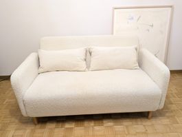 Schlafsofa Teddy Creme 2-Sitzer sehr gut erhalten