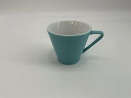 Lilien Porzellan Kaffeebecher türkis