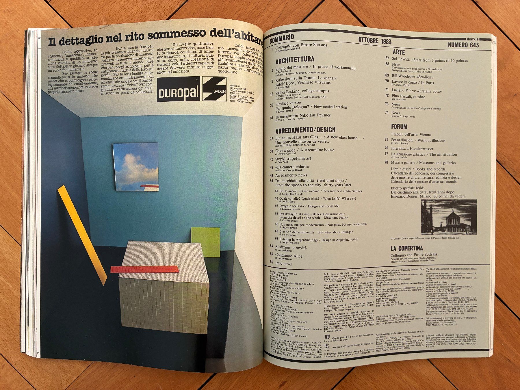 Livres: Architektur Buch: DOMUS 643 - 1983 – D'occasion à Lugano par gio.yo 2