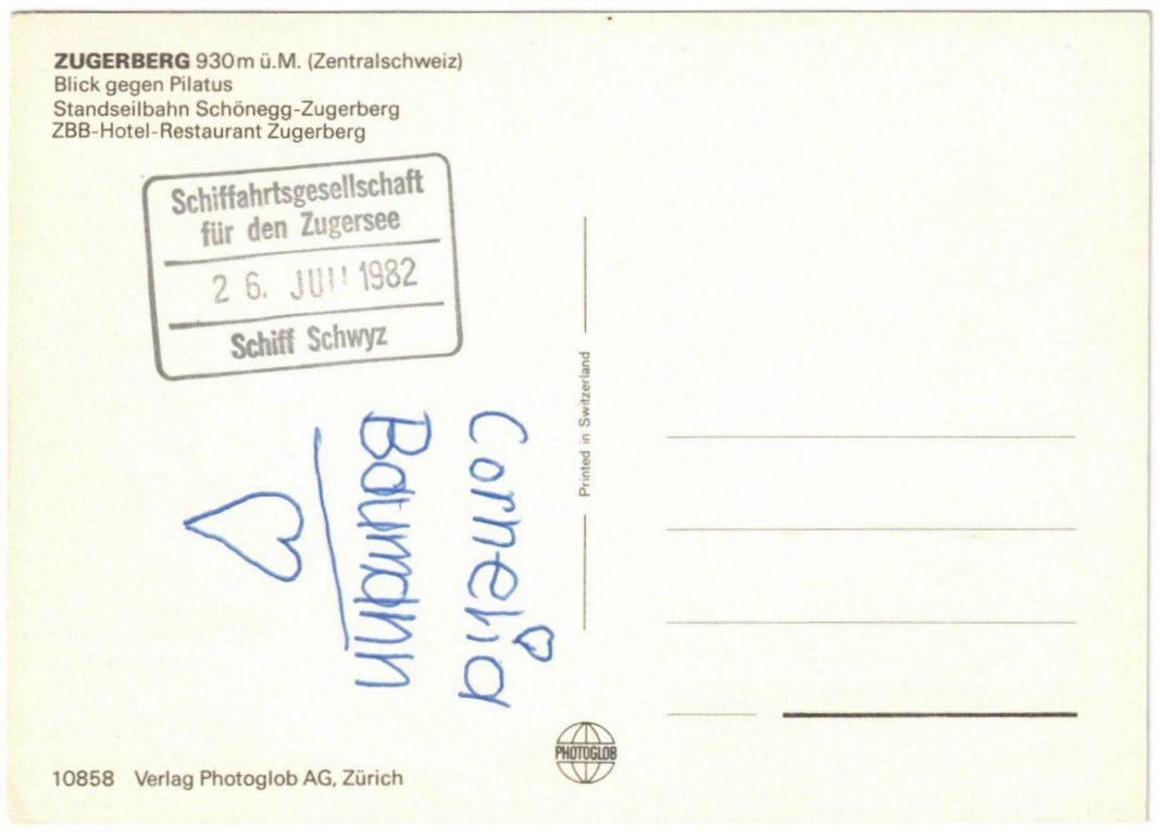 Cartoline postali: Zug - 3 Bild AK Zugerberg – Usato da Binningen venduto da Mountainrider 1