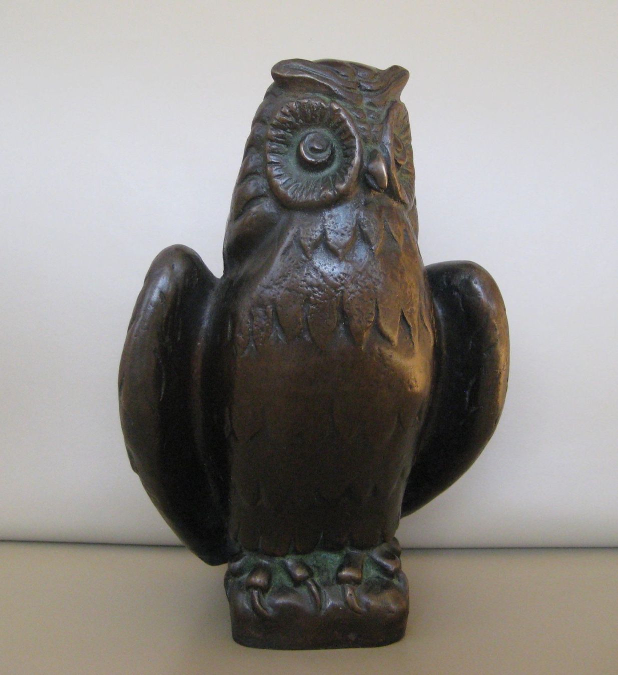 Statuette: Bronze Eule signiert Hans Borer Bildhauer – Usato da Langendorf venduto da Happy11 1