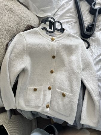 ZARA Cardigan cream EUR S USA S MEX 26 good condition