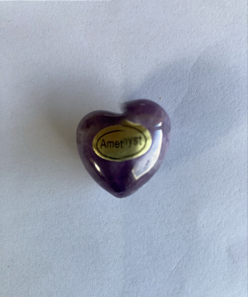Edelsteine: Amethyst Herz, Glücksbringer mit Gravur,NEU, Geschenkidee – Neu (gemäss Beschreibung) aus Sornard - Nendaz von Mapere 1