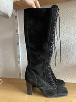 Bottes hautes Dolce & Gabbana en daim noir - Taille 37.5!