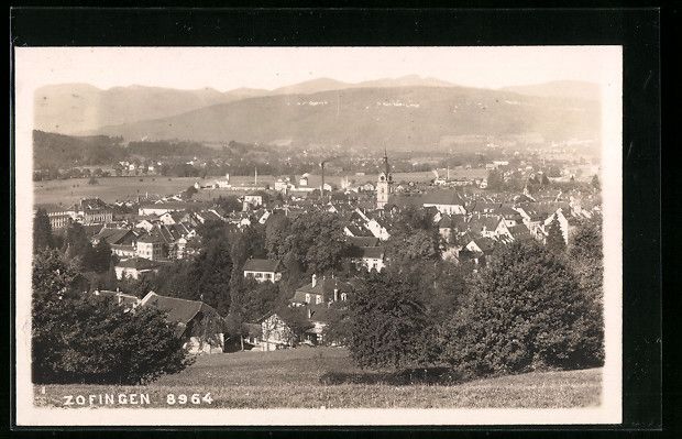 Cartoline postali: Zofingen, Totalansicht mit Häuser, Kirc – Usato da Berlin venduto da bartko-reher