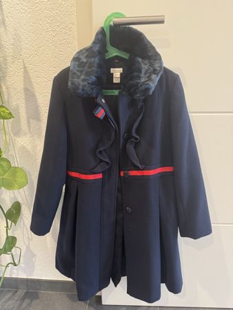 Monsoon Mantel dunkelblau mit Kunstfell Grösse 9-10 Jahre