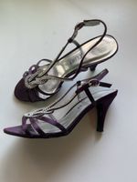 Bodyflirt lila Glitzer Sandaletten, Gr. 39