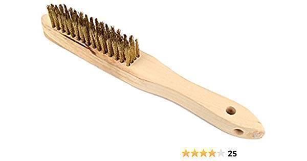 Sonstiges für Haushalt & Wohnen: M 258 ) Messing-Drahtbürste, 4-reihig – Neu und originalverpackt aus Diepoldsau von Ganthammer