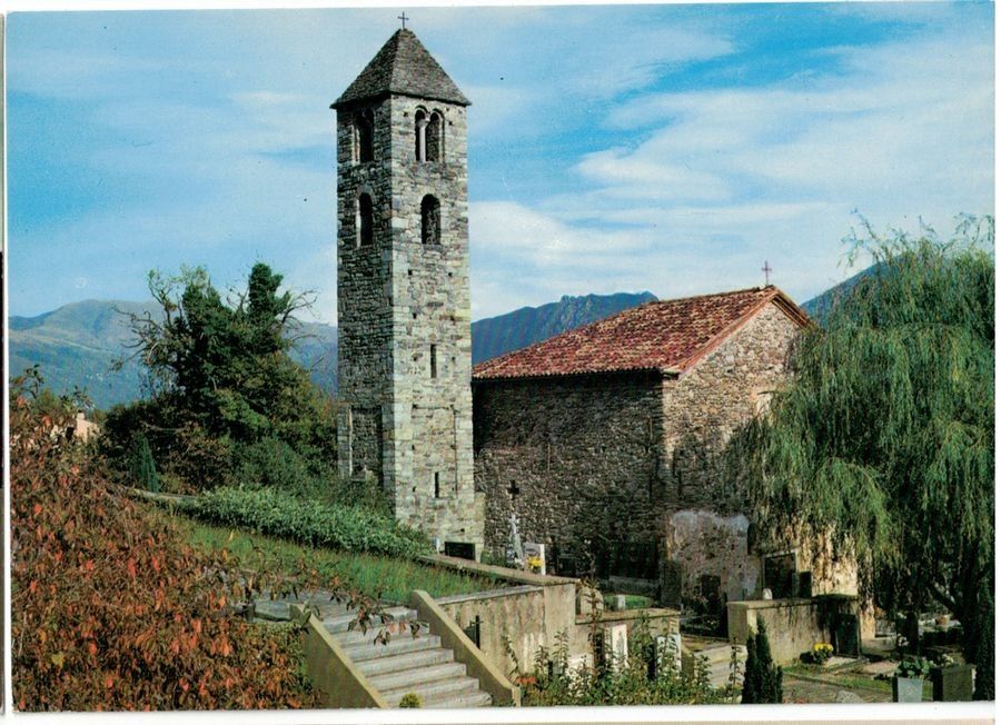 Cartoline postali: Cademario, chiesa S. Ambrogio – Usato da Frauenfeld venduto da POML