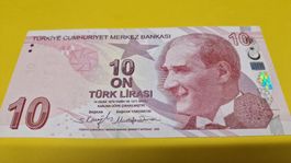 10 Türk Lirasi Note - Seltene Sammlermünze aus der Türkei!