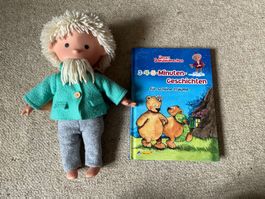 Sandmännchen Puppe mit Buch ,gebraucht ,guter Zustand