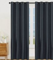 Paire de rideaux noirs blackout 2x 132x213 cm, NEUFS
