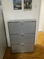 USM Haller Schrank Grau – 3 Fächer – Top Zustand