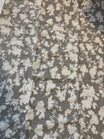 Sommersweat grau mit Blumenmuster