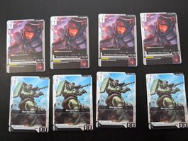 Gundam TCG Playset mit 8x Karten, weiss