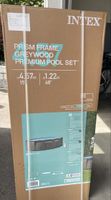 Intex Pool Prism Frame Greywood 457 x 122 cm Rund