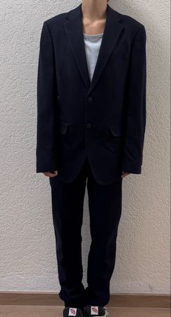 Costume bleu marine veste et pantalon taille 46