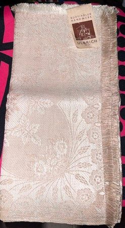 Tischläufer rose 80 cm. X 80 cm. Leinen Ulrich (L8)