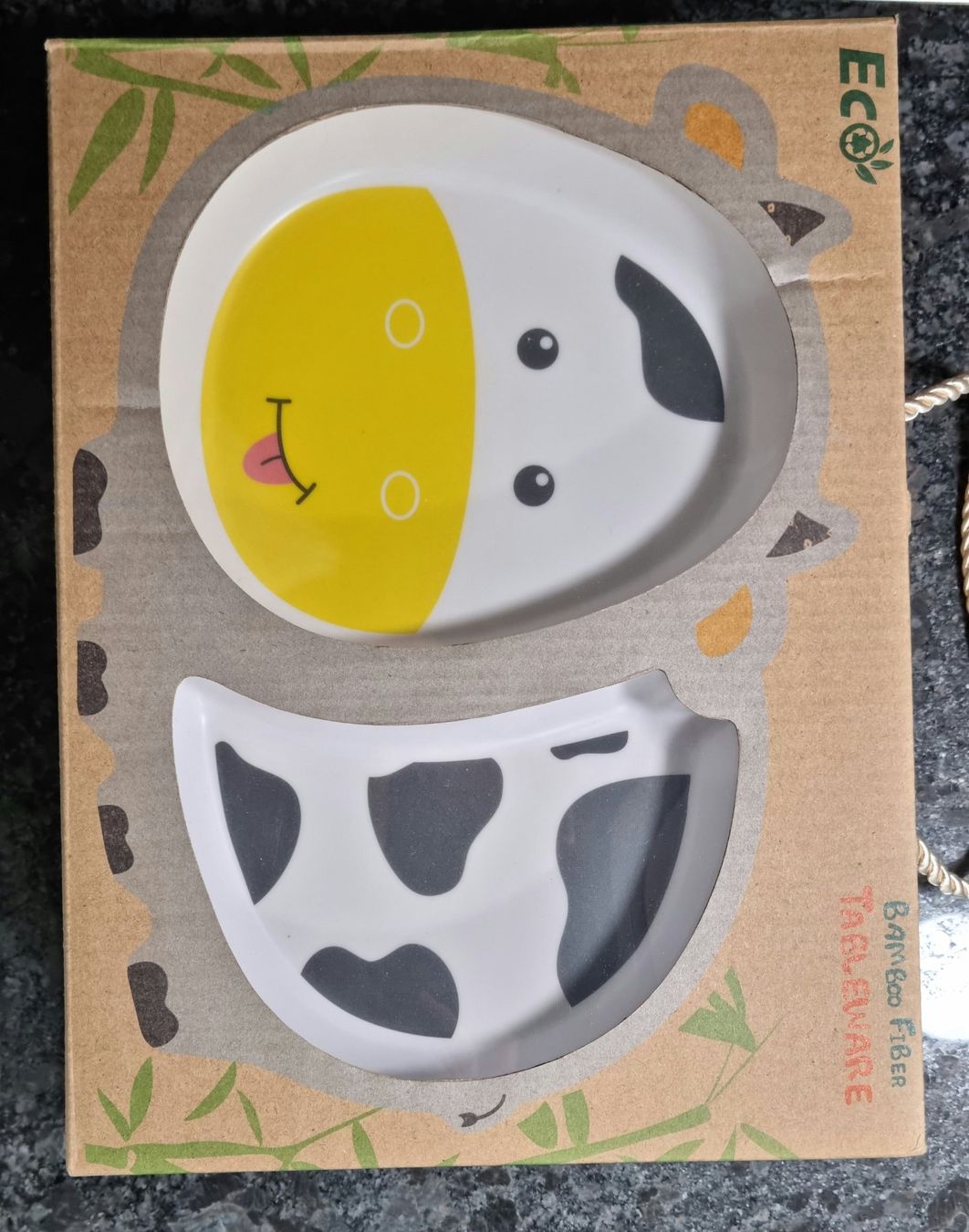 Geschirrsets: KINDER GESCHIRR-SET Eco Bamboo. "LOLA" – Neu und originalverpackt aus Stäfa von BURG23 2