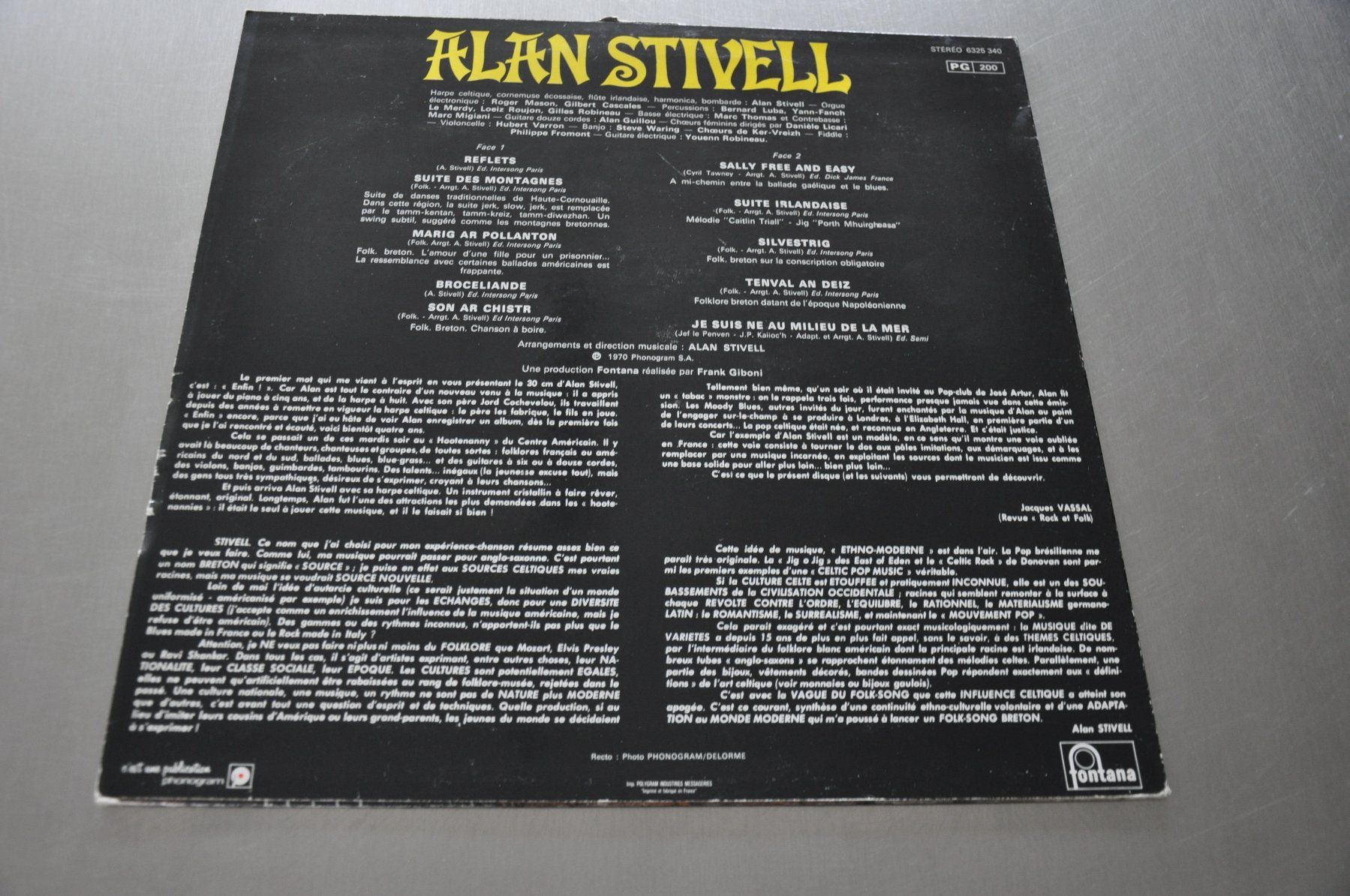 Dischi in vinile: ALAN STIVELL LP REFLETS - MUSIQUE BRETONNE - BRETAGNE – Usato da Sion venduto da jaipur1401 1