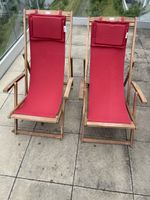 Outdoor sun lounge chairs (set of 2)