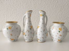 HYS 4 x petits vases en porcelaine / kleinen Porzellan Vase