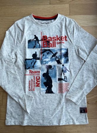 Basketball Shirt, Langarm, Gr.146/152 Neu