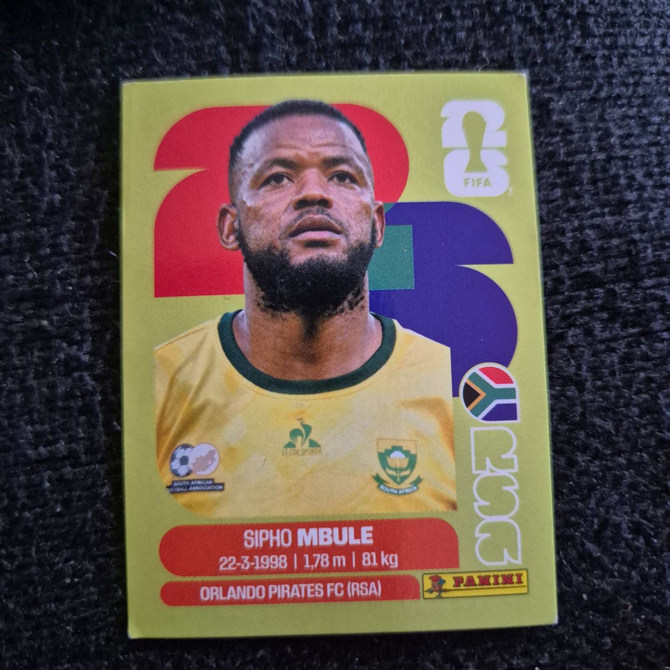 Panini Carte collezionabili: RSA 16 Panini FIFA WM 2026 – Nuovo (secondo la descrizione) da Riehen venduto da tmw_c29m