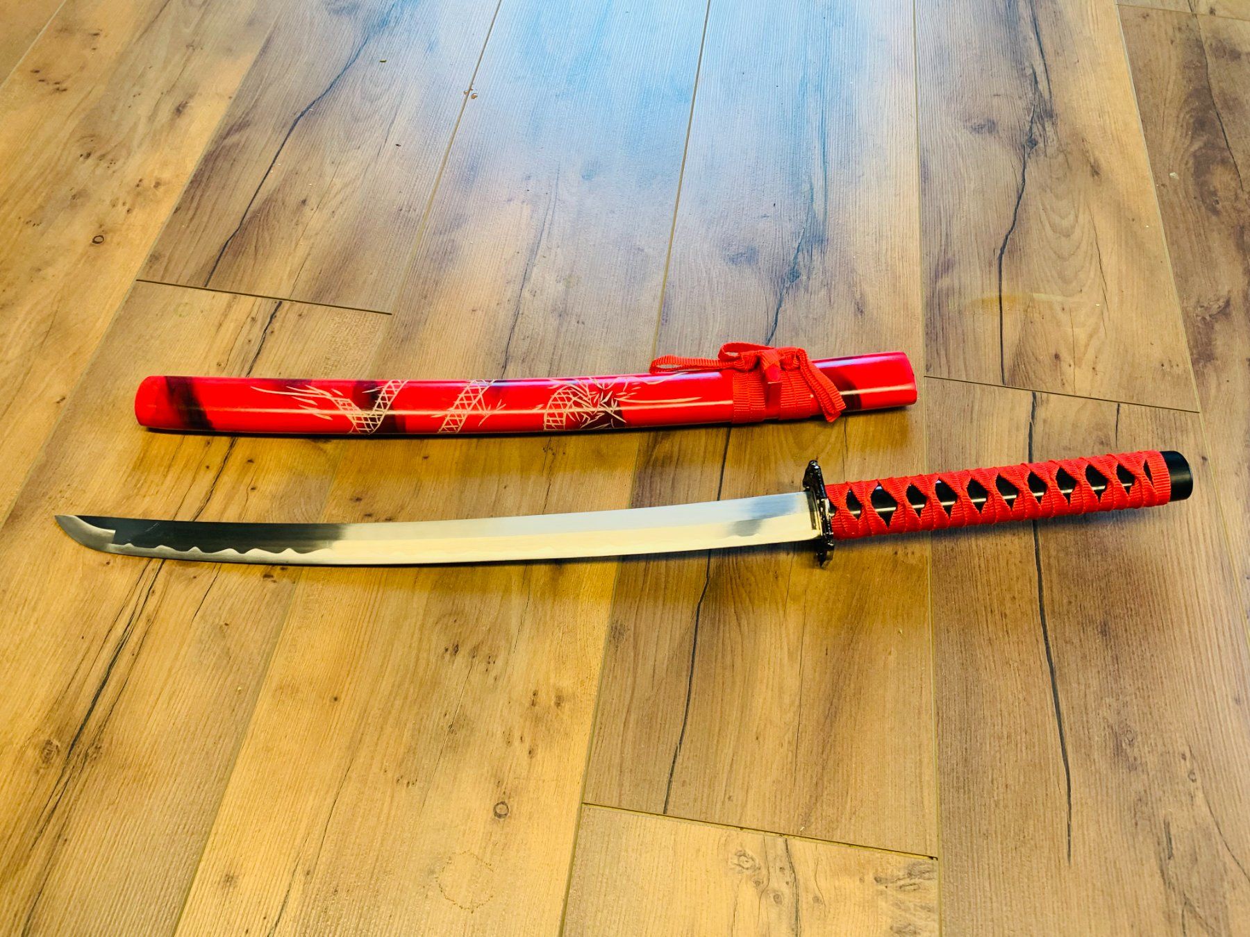 Sonstiges zum Sammeln & Seltenes: Samurai Katana Schwert Tanto 78cm RED – Neu und originalverpackt aus Bergdietikon von shopAgent