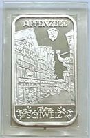 schöner 1 Silber-Unzen-Barren (31,1 Gramm) APPENZELL