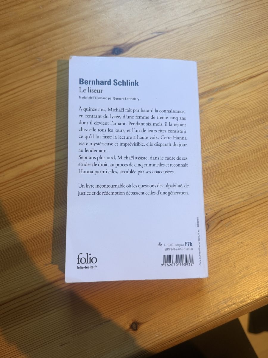 Livres: Le liseur Bernhard Schlink – D'occasion à Chéserex par les_mp8r 1